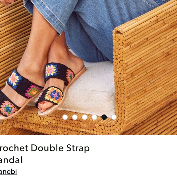 MANEBI crochet double strap sandal NWT size 37 - Picture 4 of 12